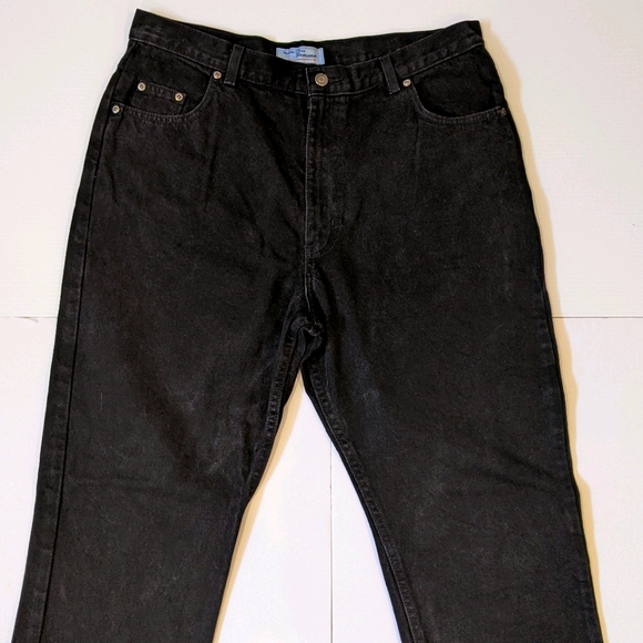 Vintage High-rise/high-waisted Penmans relaxed fit black jeans 18x 29P - Picture 3 of 6